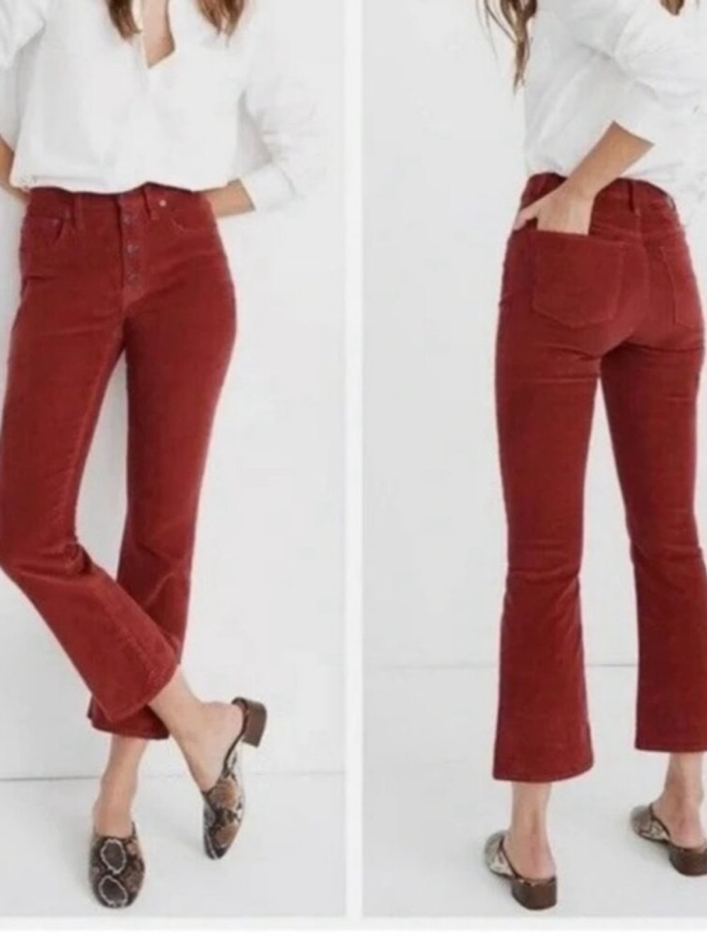 Madewell Cali Demi-Boot Jeans in Corduroy: Button-Front Edition size 29P